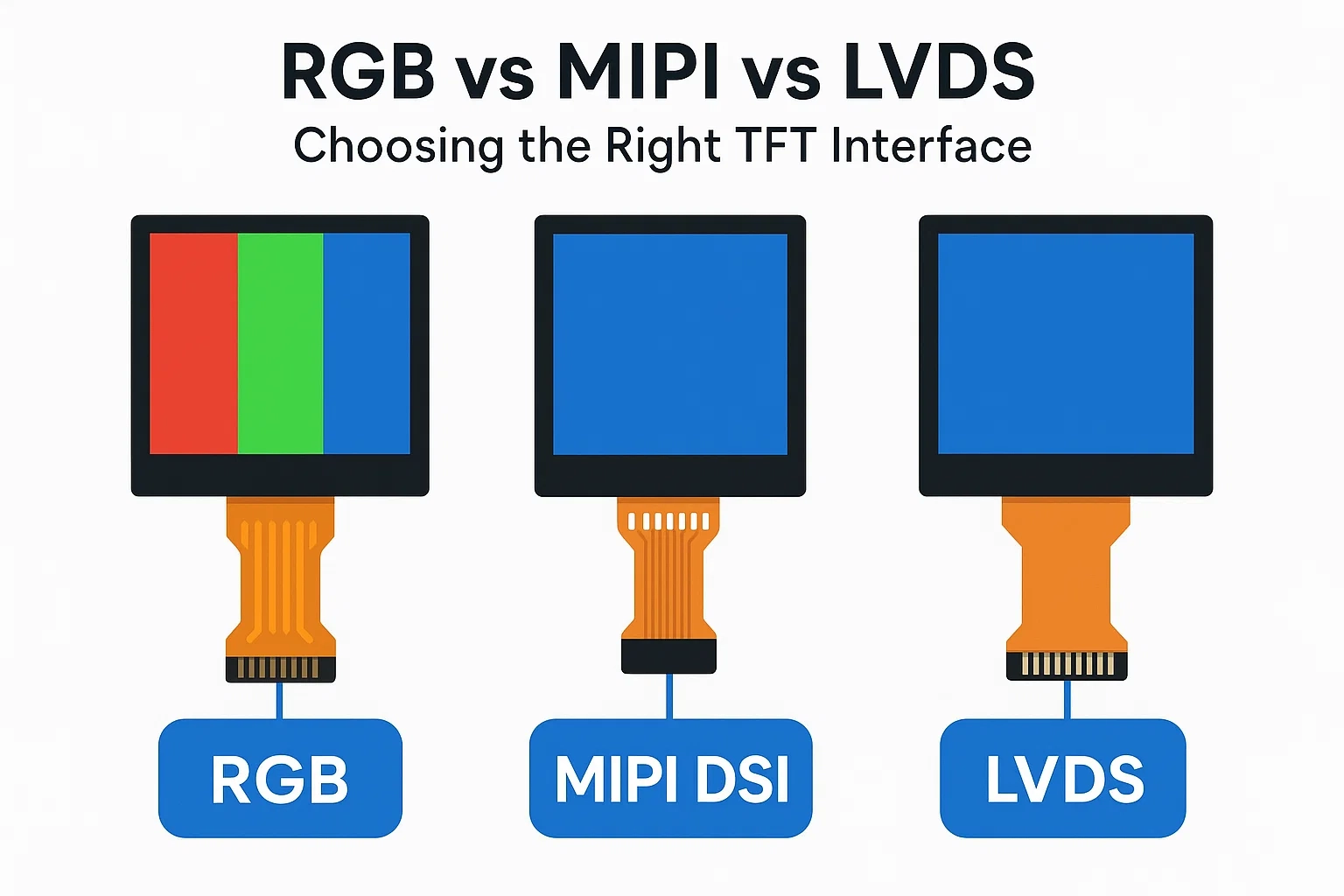 RGB vs MIPI vs LVDS