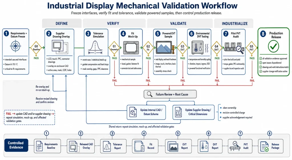 Design verification flow from stack-up CAD to pilot production