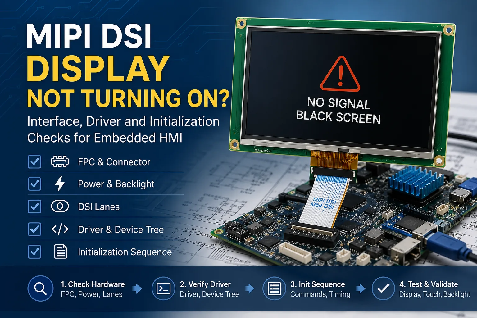 MIPI DSI Display Not Turning On Interface, Driver and Initialization Checks for Embedded HMI