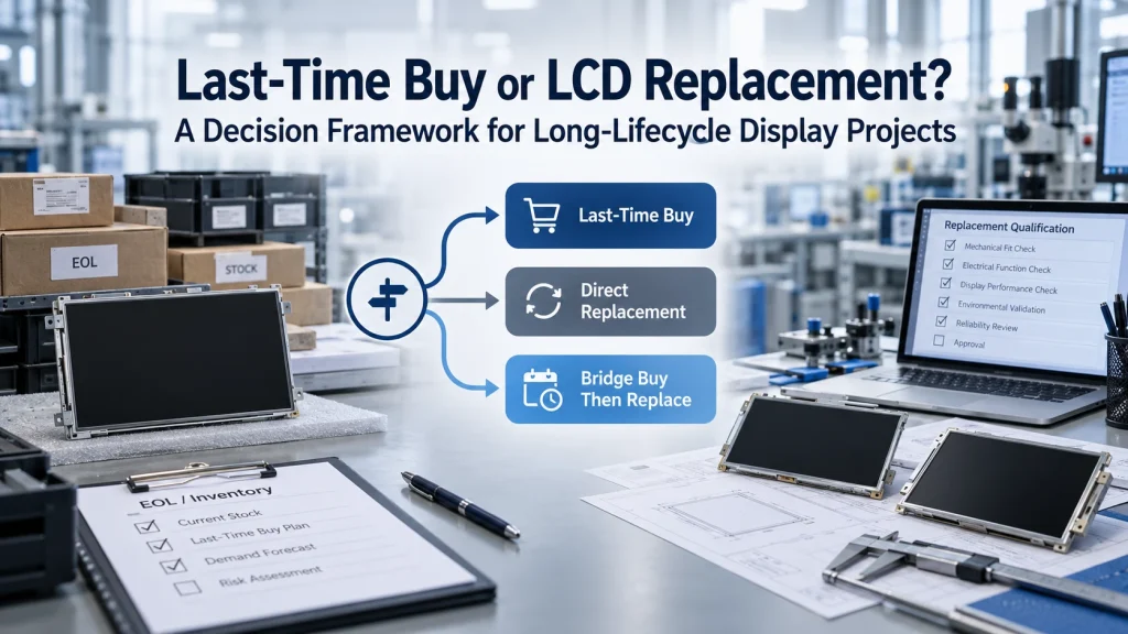 Last-time buy and LCD replacement decision paths for long-lifecycle display projects