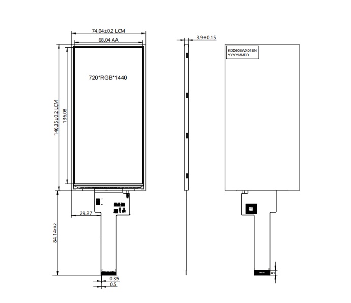 6.0 inch 720×1440 Industrial Monitor 1 大
