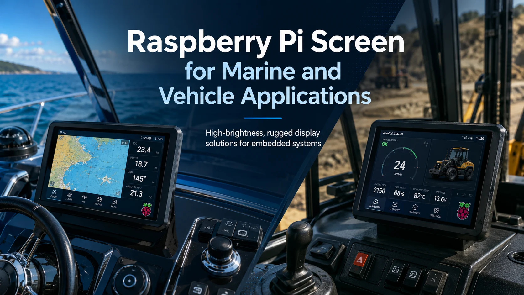 Raspberry Pi Screen for Marine and Vehicle Applications