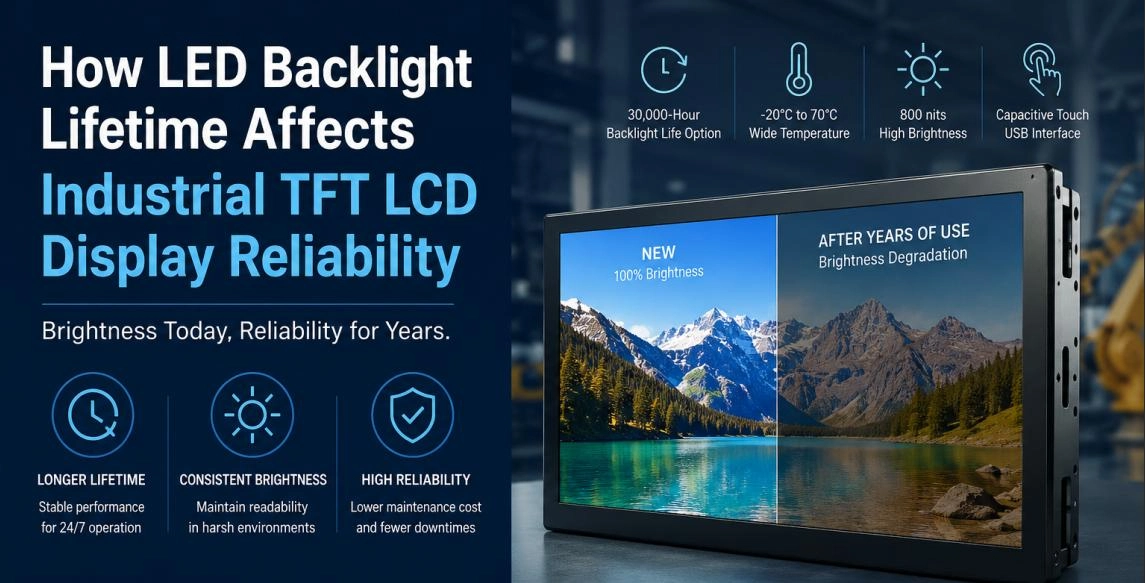 How LED Backlight Lifetime Affects Industrial TFT LCD Display Reliability