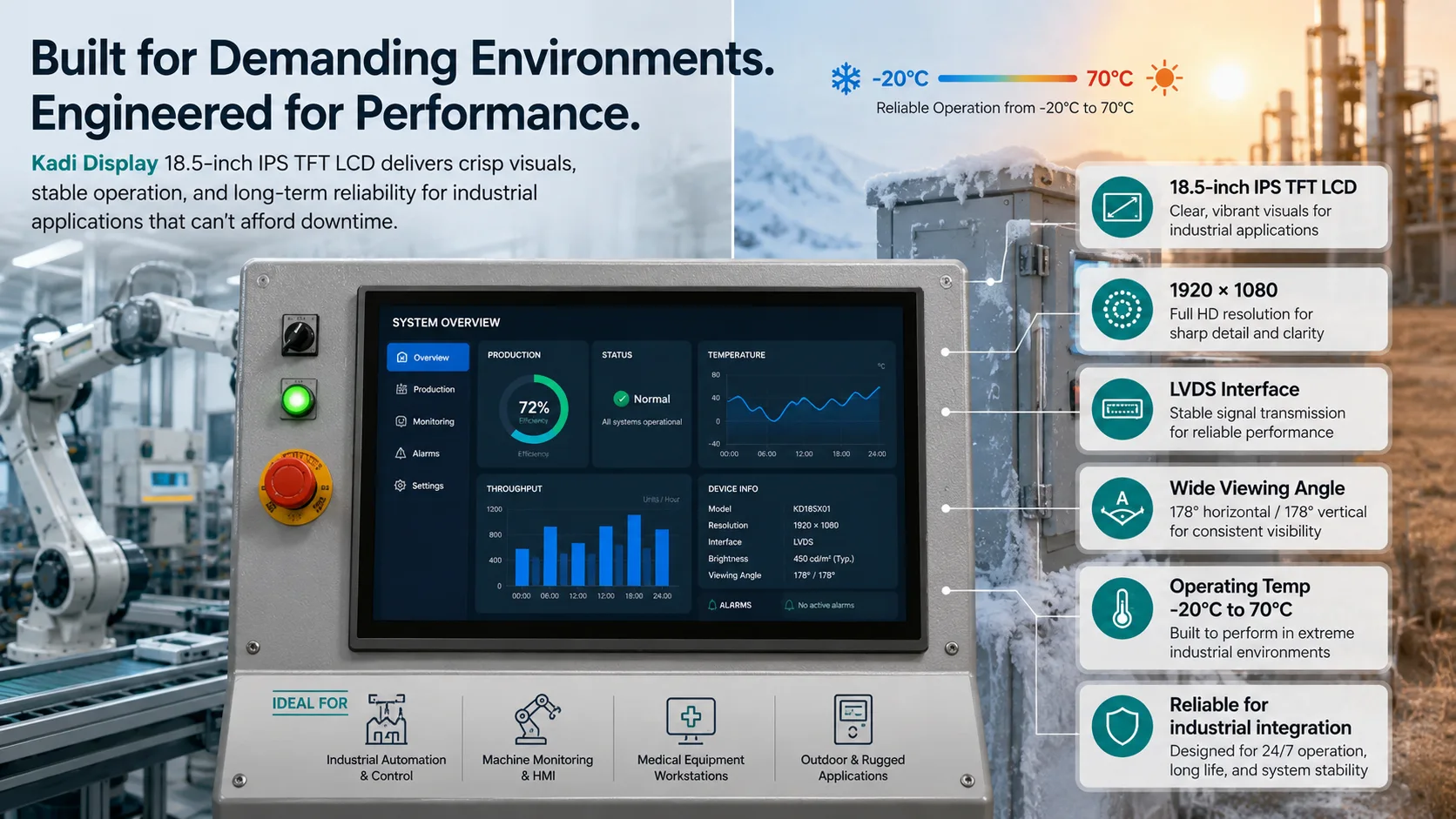 What Is a Wide Temperature LCD Display and When Do Industrial Devices Need One