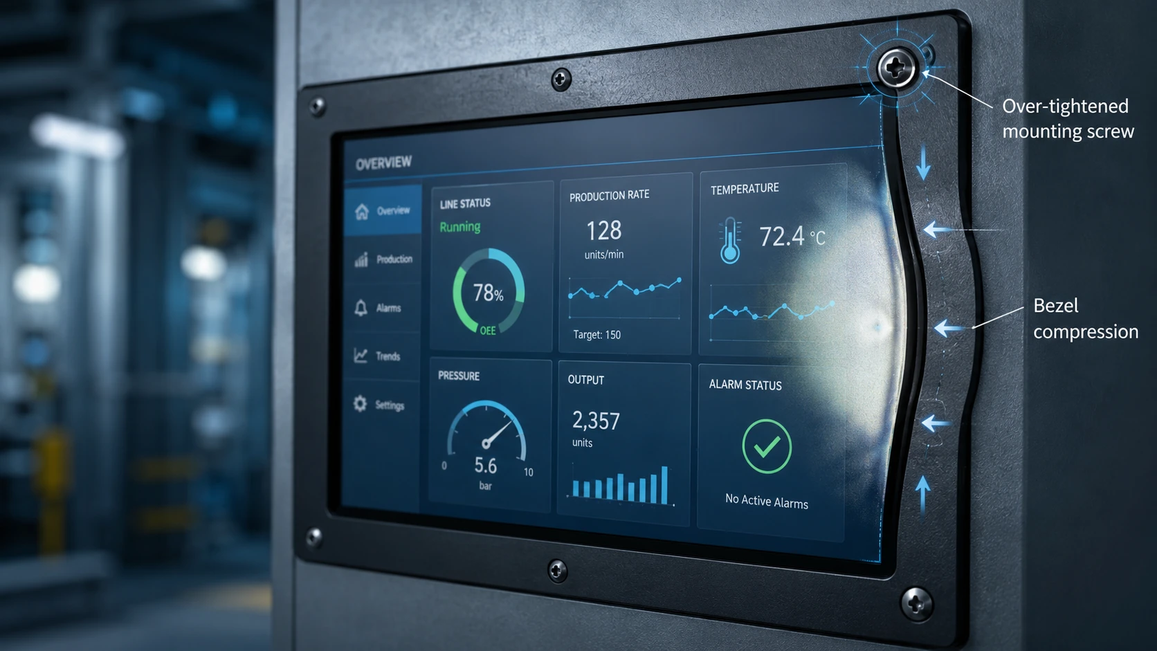 LCD Pressure Damage: Why Industrial Touchscreens Develop Spots After Installation