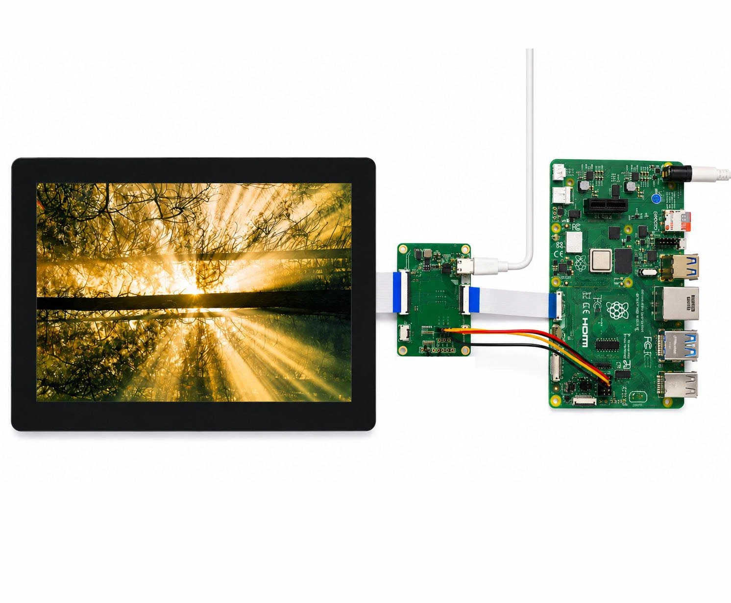 10.1-inch 1200x1920 MIPI DSI touchscreen display module for Raspberry Pi CM4 with Linux driver and Device Tree support