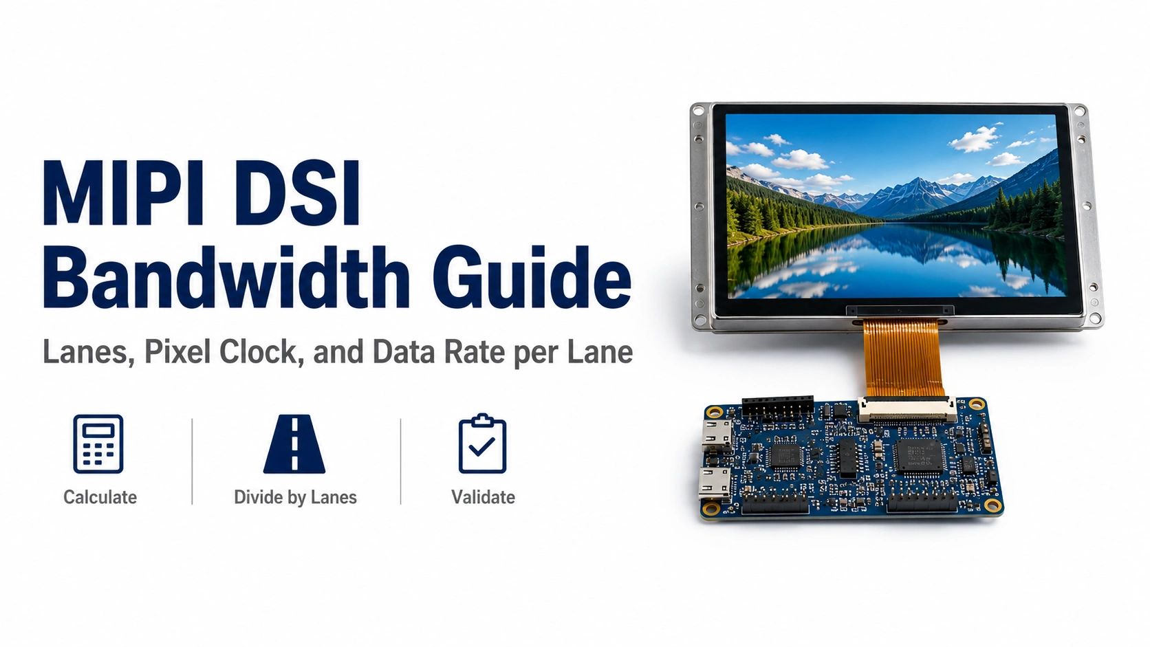 MIPI DSI Bandwidth Guide: Lanes, Pixel Clock, and Data Rate per Lane