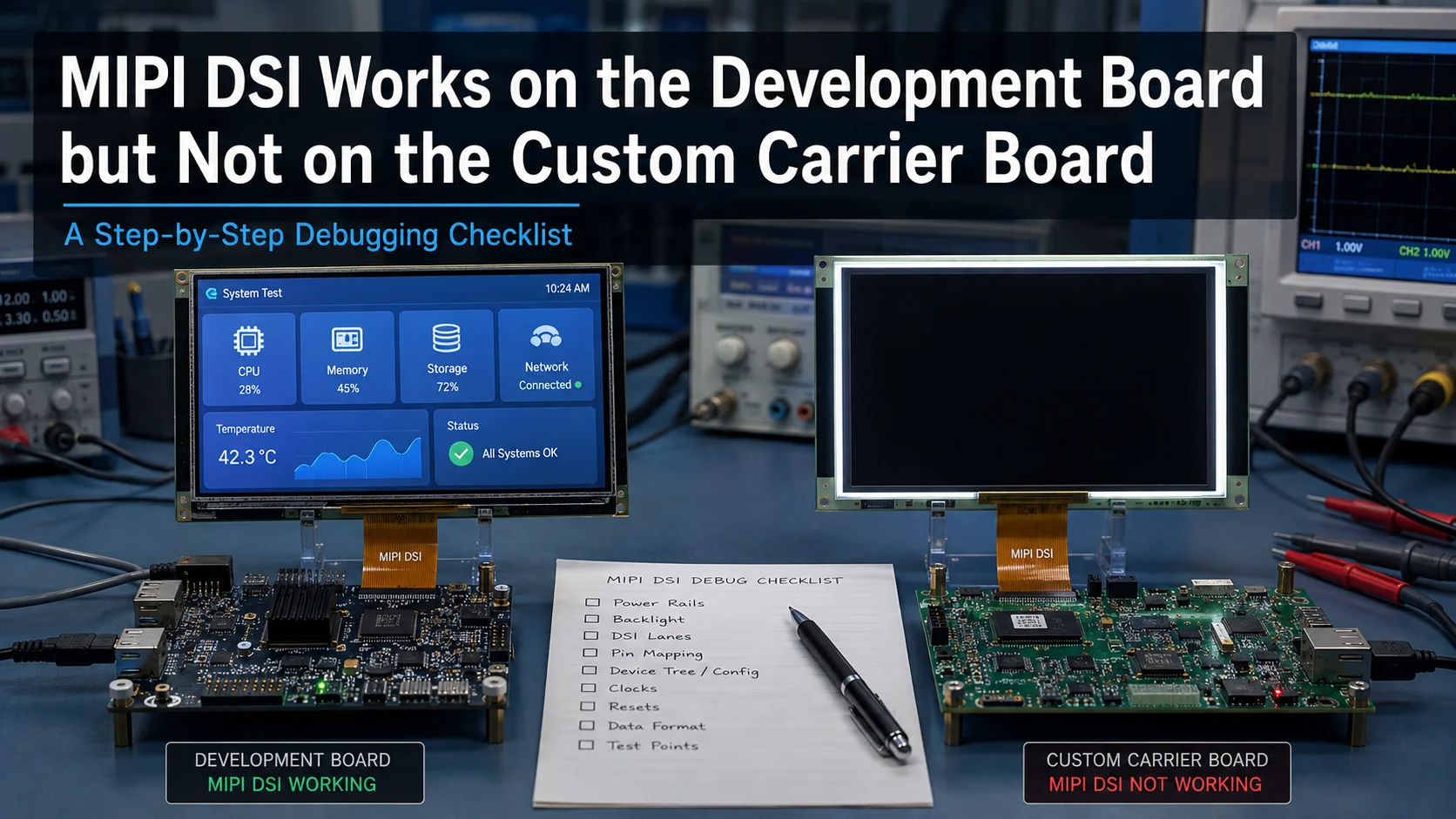 MIPI DSI Works on the Development Board but Not on the Custom Carrier Board A Step-by-Step Debugging Checklist